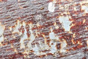 Detailed close up surface of rusty metal and asphalt with lots of corrosion in high resolution photo