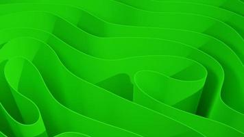 Abstract folded paper effect. Bright colorful green background. Maze made of paper. 3d rendering photo