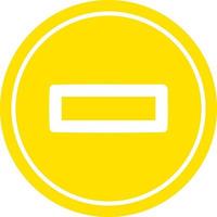 subtraction symbol circular icon vector