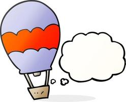 freehand drawn thought bubble cartoon hot air balloon vector