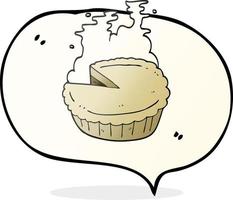 freehand drawn speech bubble cartoon pie vector