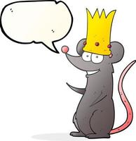 Discurso de burbuja dibujada a mano alzada cartoon rat king vector