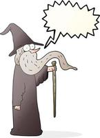 freehand drawn speech bubble cartoon wizard vector