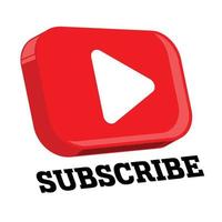 youtube subsrcribe logo vector design