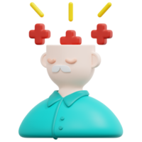 ilustração de ícone de renderização 3d de saúde mental png