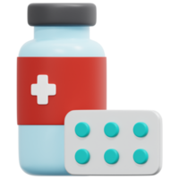 medicine 3d render icon illustration png