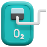 oxygen 3d render icon illustration png