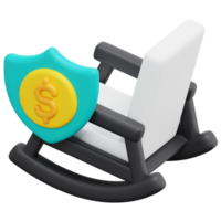 retirement 3d render icon illustration png