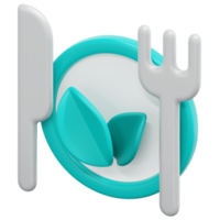 ilustración de icono de renderizado 3d de alimentos saludables png