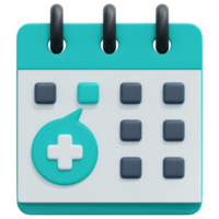 calendar 3d render icon illustration png