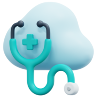 cloud 3d render icon illustration png