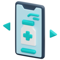 online pharmacy 3d render icon illustration png
