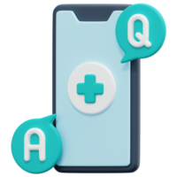 faq 3d render icon illustration png