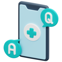 faq 3d render icon illustration png