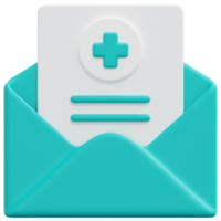 email 3d render icon illustration png