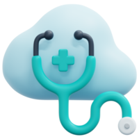 cloud 3d render icon illustration png