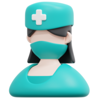 krankenschwester 3d-render-symbol-illustration png