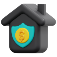 retirement home 3d render icon illustration png