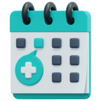 calendar 3d render icon illustration png