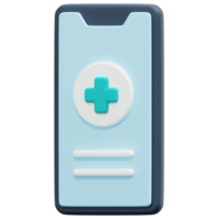 medical app 3d render icon illustration png