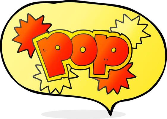 freehand drawn speech bubble cartoon pop explosion symbol