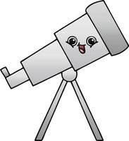 gradient shaded cartoon telescope vector