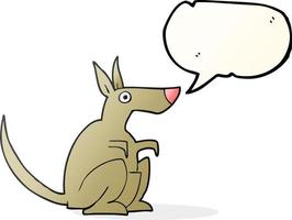freehand drawn speech bubble cartoon kangaroo vector