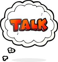 freehand drawn thought bubble cartoon talk symbol vector