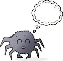 freehand drawn thought bubble cartoon spider vector