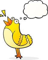 freehand drawn thought bubble cartoon bird vector