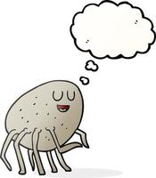 freehand drawn thought bubble cartoon tick vector