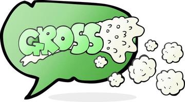 gross freehand drawn speech bubble cartoon vector