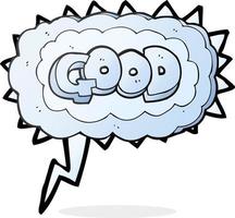 freehand drawn speech bubble cartoon Good symbol vector