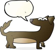 freehand drawn speech bubble cartoon dog vector