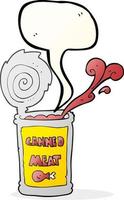 freehand drawn speech bubble cartoon canned meat vector