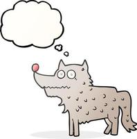 freehand drawn thought bubble cartoon dog vector