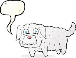 freehand drawn speech bubble cartoon small dog vector