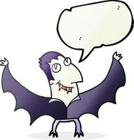 freehand drawn speech bubble cartoon vampire vector