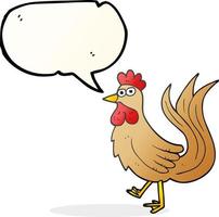 freehand drawn speech bubble cartoon cock vector