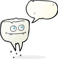 freehand drawn speech bubble cartoon tooth vector