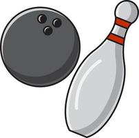 bowling ball and pin vector