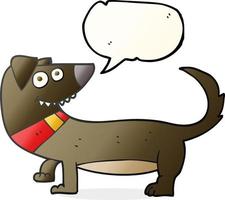 freehand drawn speech bubble cartoon dog vector