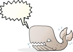 freehand drawn speech bubble cartoon angry whale vector