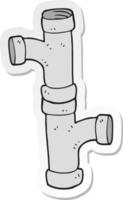 sticker of a cartoon pipe vector