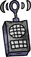 textured cartoon doodle of a walkie talkie vector