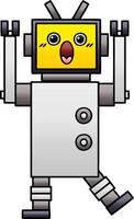 gradient shaded cartoon robot vector