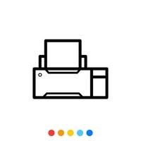 Multifunction printer icon, Vector and Illustration.