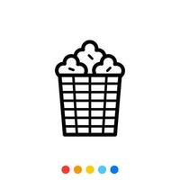 Office trash can icon, Vector and Illustration.