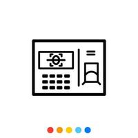 Finger scanner icon, Vector and Illustration.