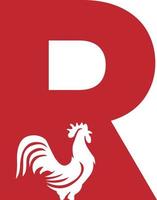 Initial R for Rooster, perfect for logo vector